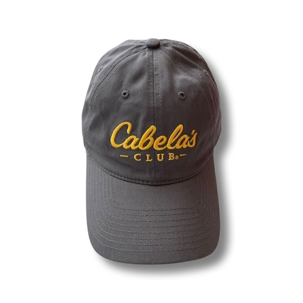 Cabela’s Club Gray/Yellow Strapback Hat • NWOT
